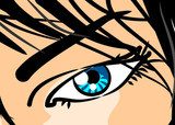 Eye of woman in close-up - Comic  Fototapety Komiks Fototapeta