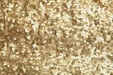 Golden sequins - sparkling sequined textile  Tekstury Fototapeta