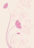 water lilies, wedding card design, India  Na drzwi Naklejka