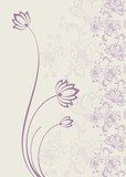 water lilies, wedding card design, India  Na drzwi Naklejka