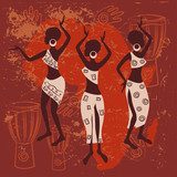 Pierwszy tradycyjny taniec. Afryka Fototapeta