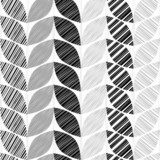 Monochrome seamless pattern of abstract leaves.  Na laptopa Naklejka