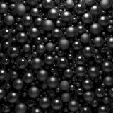Black pearls abstract background - computer generated.  Na stół, biurko Naklejka