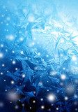 Frosty winter pattern  Na lodówkę Naklejka