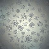 Christmas background with snowflakes  Na lodówkę Naklejka