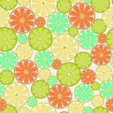 Citrus Seamless - Illustration  Na lodówkę Naklejka