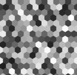 Hexagon seamless pattern in shades of grey, vector  Na meble Naklejka