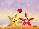 Starfish in love  Obrazy do Pokoju Dziecka Obraz