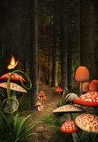 Enchanted nature series - Mushrooms path  Obrazy do Pokoju Dziecka Obraz