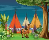 A donkey in the woods  Obrazy do Pokoju Dziecka Obraz
