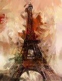 Paris GemÃ¤lde Eiffelturm Eifelturm Bild Kunst ÃlgemÃ¤lde  Olejne Obraz