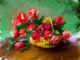 Bouquet of roses  Olejne Obraz