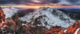 Slovakia Tatras - Winter mountain panorama  Krajobraz Fototapeta