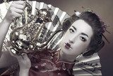 Girl in japanese style  Orientalne Fototapeta