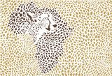 Background of the African cheetah  Afryka Fototapeta
