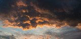 Stunning vibrant stormy cloud formation background  Niebo Fototapeta
