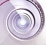 White spiral staircase.  Schody Fototapeta