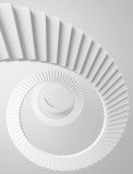 Spiral stairs perspective background. Monochrome 3d illustration  Schody Fototapeta