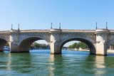 Bridges over Seine river, Paris.  Fototapety Mosty Fototapeta