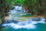 Deep forest Waterfall in Kanchanaburi, Thailand  Fototapety Wodospad Fototapeta