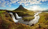 Panorama - Iceland landscape  Fototapety Wodospad Fototapeta