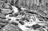Waterfalls at stream Studeny potok in High Tatras, Slovakia  Fototapety Wodospad Fototapeta