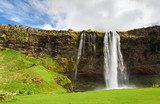 Iceland waterfall - Seljalandsfoss  Fototapety Wodospad Fototapeta