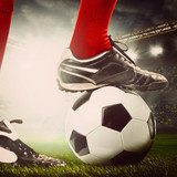 legs of a soccer player  Sport Plakat