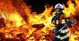 Feuerwehrmann Firefighter Held  Ludzie Plakat