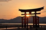 Great torii of Miyajima, Japan  Architektura Plakat