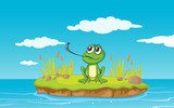 a frog and a water  Plakaty do Pokoju dziecka Plakat