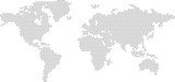 Dotted Map of the World radial fill  Mapa Świata Fototapeta
