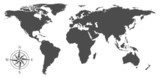 Vector world map  Mapa Świata Fototapeta