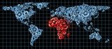 Africa Economy  Mapa Świata Fototapeta