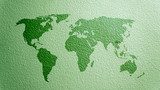world map on green cement texture  Mapa Świata Fototapeta