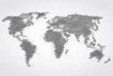 world map  Mapa Świata Fototapeta