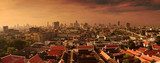 Beautiful panorama cityscape Bangkok skyline in sunset time,Thai  Fototapety Miasta Fototapeta