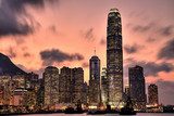 Hong Kong Skyline at Sunset  Fototapety Miasta Fototapeta