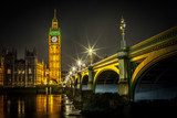 Big Ben Clock Tower and Parliament house at city of westminster,  Fototapety Miasta Fototapeta