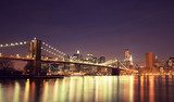 Colorful night skyline of downtown New York, New York, USA.  Fototapety Miasta Fototapeta