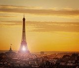 Paris by night  Fototapety Wieża Eiffla Fototapeta