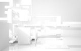 Abstract Architecture. abstract white building on a white backgr  Optycznie Powiększające Fototapeta