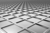Metallic diamond flooring perspective view  Optycznie Powiększające Fototapeta