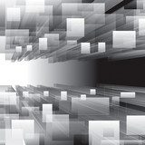 Abstract grayscale virtual perspective background.  Optycznie Powiększające Fototapeta
