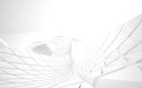 Super cool abstract architectural white background   Optycznie Powiększające Fototapeta