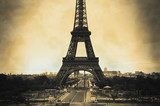 Eiffel Tower sepia vintage/retro style  Fototapety Sepia Fototapeta