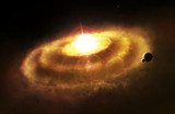 Galaxy ring nebula, space cataclysm  Fototapety Kosmos Fototapeta