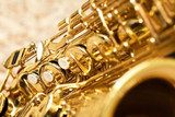 Fragment saxophone closeup  Muzyka Obraz
