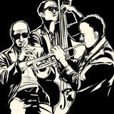 jazz band with  trumpet and double bass  Muzyka Obraz