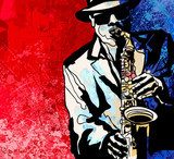 Saxophone player  Plakaty dla Nastolatka Plakat